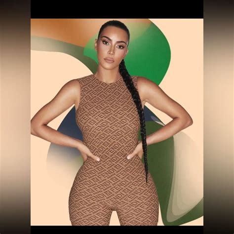 kim kardashian fendi campaign|sleeveless mid thigh bodysuit fendi.